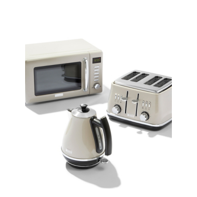 George Taupe Haden Cotswold Kettle, Toaster & Microwave Set Extra Large