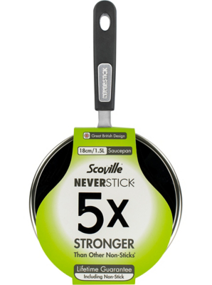 Scoville Neverstick 18cm Saucepan Home at ASDA