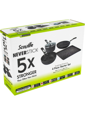 Scoville Neverstick 4 Piece Cookware Set | Home | George at ASDA