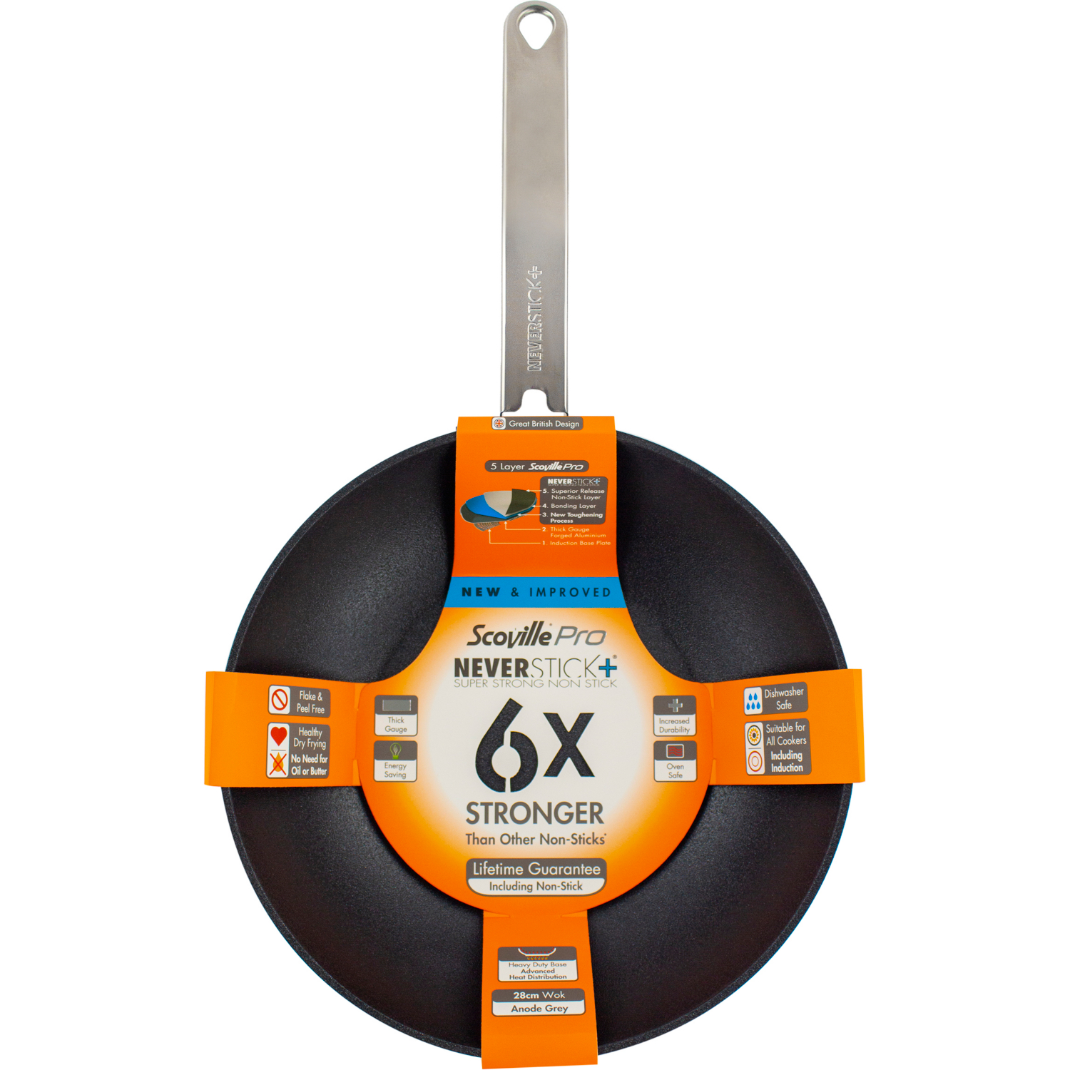 Scoville Neverstick+ 28Cm Pro Wok