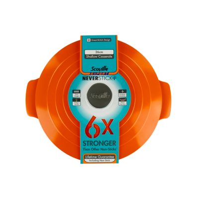 Scoville Unisex Expert Neverstick+ Shallow Casserole 26Cm
