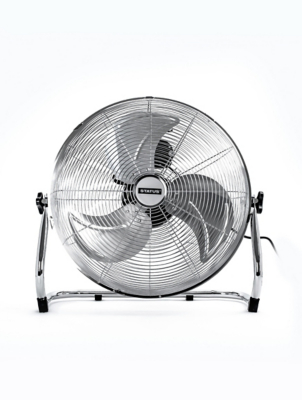 16 Inch High Velocity Chrome Floor Fan Home at ASDA