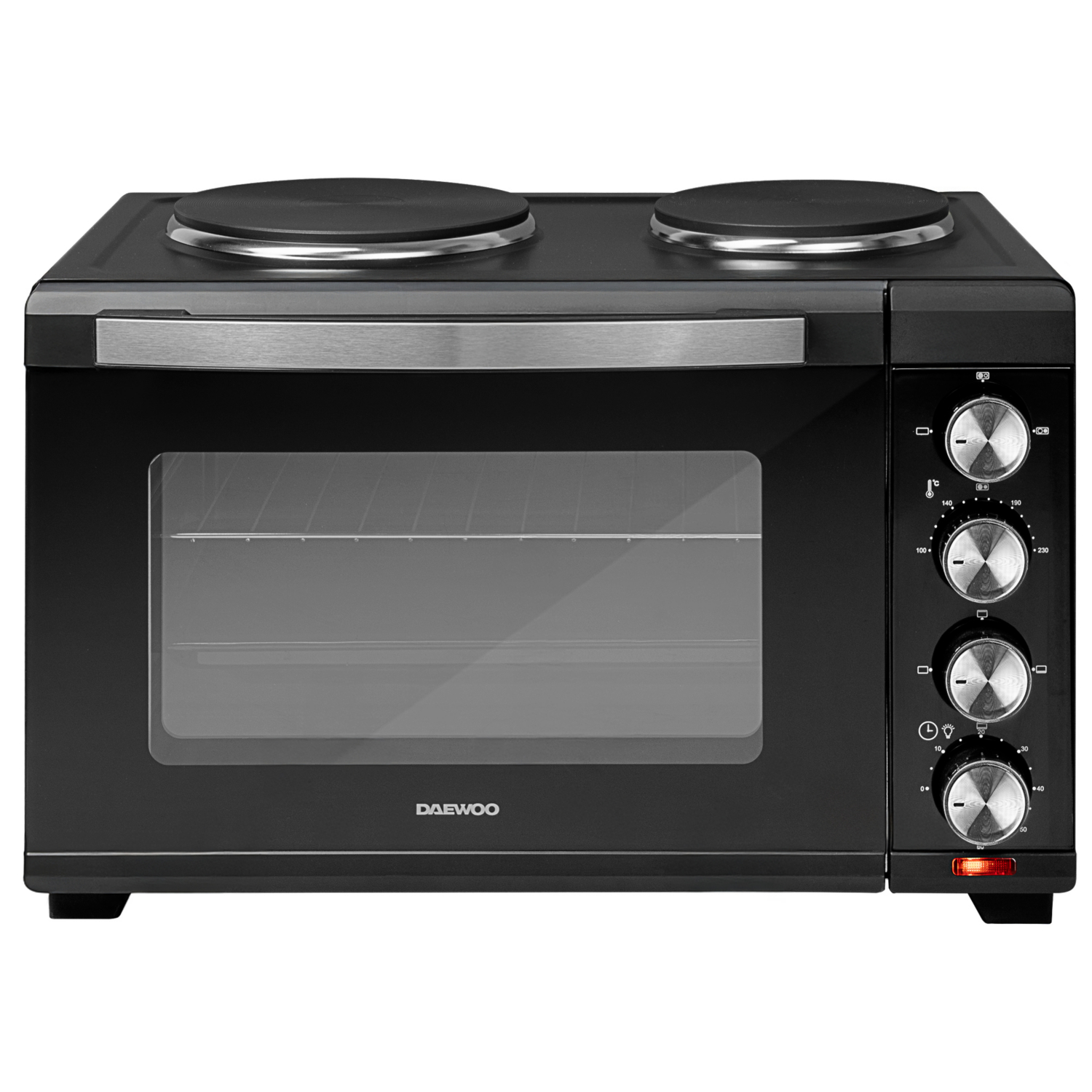Daewoo Unisex Black 1500W 32L Electric Oven & 1000W & 600W Hot Plate Hobs 90-230° 60Min Timer In - Image 11