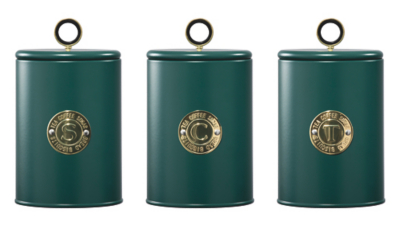 Daewoo Emerald Canisters Set of 3 Home at ASDA