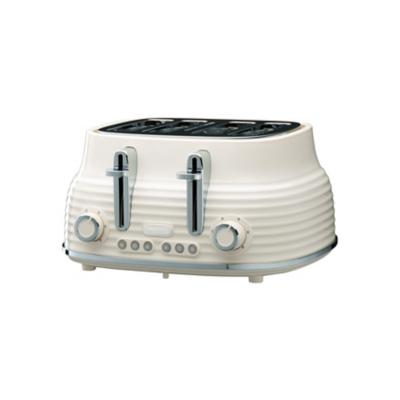 Daewoo Sienna Collection 4 Slice Toaster Cream, Cream