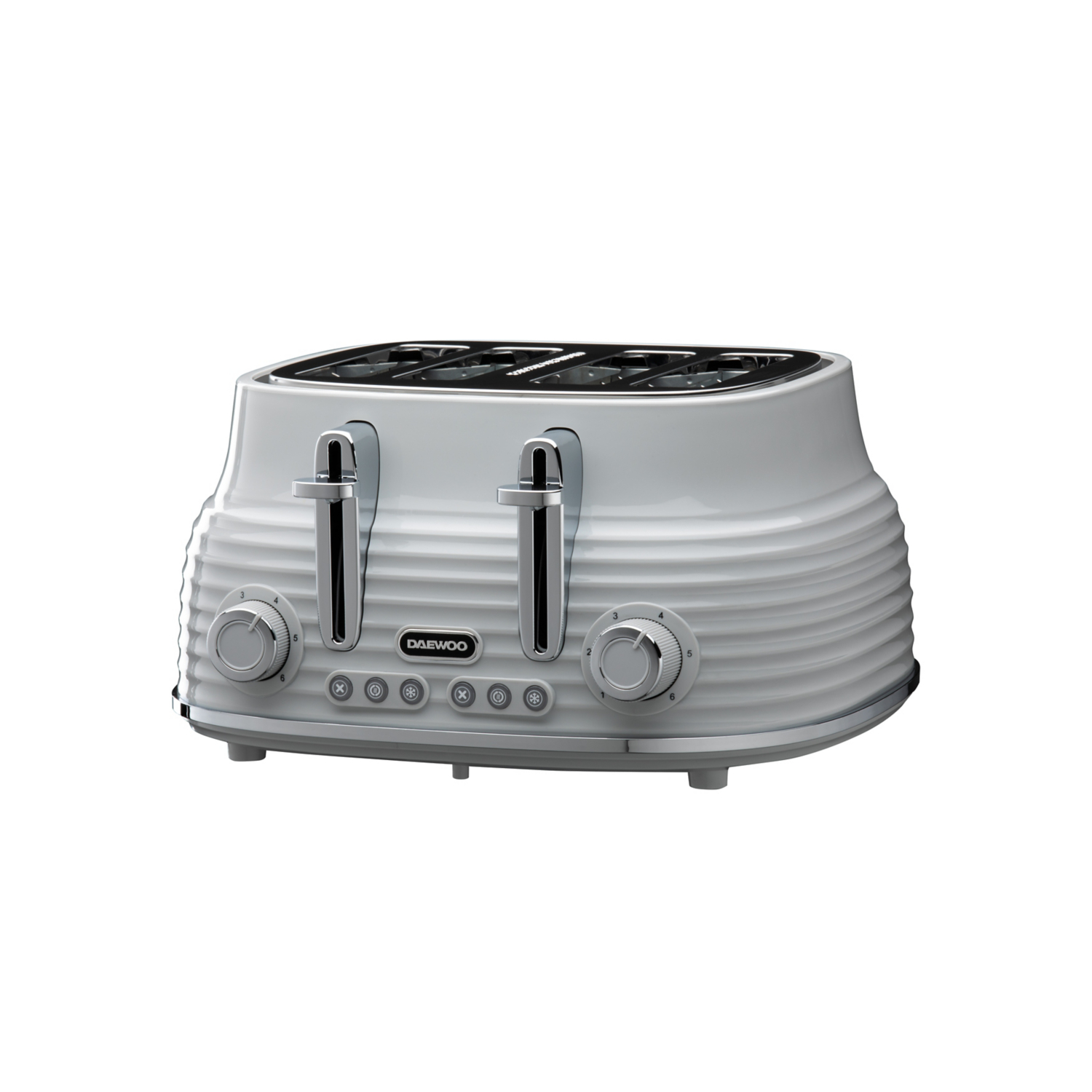 Daewoo Grey Sienna 4 Slice Toaster