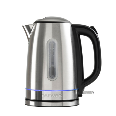 Daewoo SDA2544 3KW 1.7L Edinburgh Rapid Boil Kettle - Stainless Steel, Silver