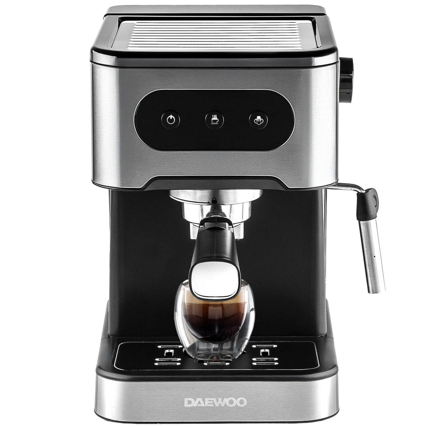 Daewoo Black 20Bar Espresso Coffee Maker With Steam Wand