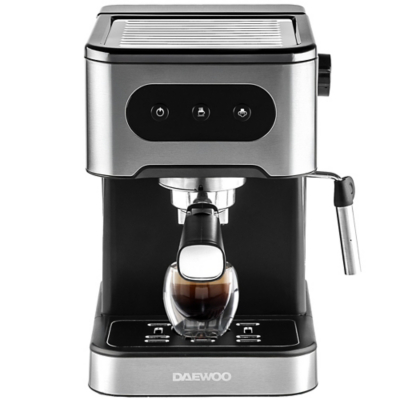 George Daewoo 20Bar Espresso Coffee Maker With Steam Wand - Black