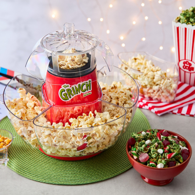 The Grinch 4-Bowl Popcorn Maker - Red Christmas Kitchen Theme