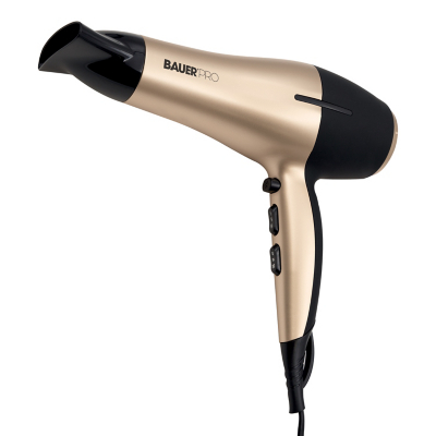 Bauer 38830 TourmaPro 2200W Ionic Hairdryer with Concentrator Nozzle - Gold, Gold
