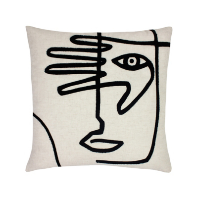 Furn. Mono Face Filled Cushion, White