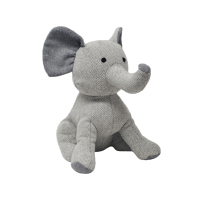 Paoletti Elephant Doorstop Polyester Wool Sand Grey, Grey