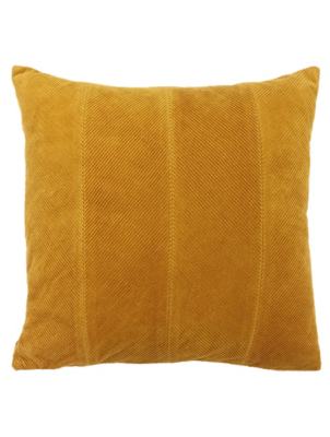 Furn Ochre Jagger Ribbed Corduroy Cushion Home at ASDA