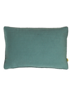 Furn Grey Cosmo Rectangular Velvet PomPom Cushion Home at ASDA
