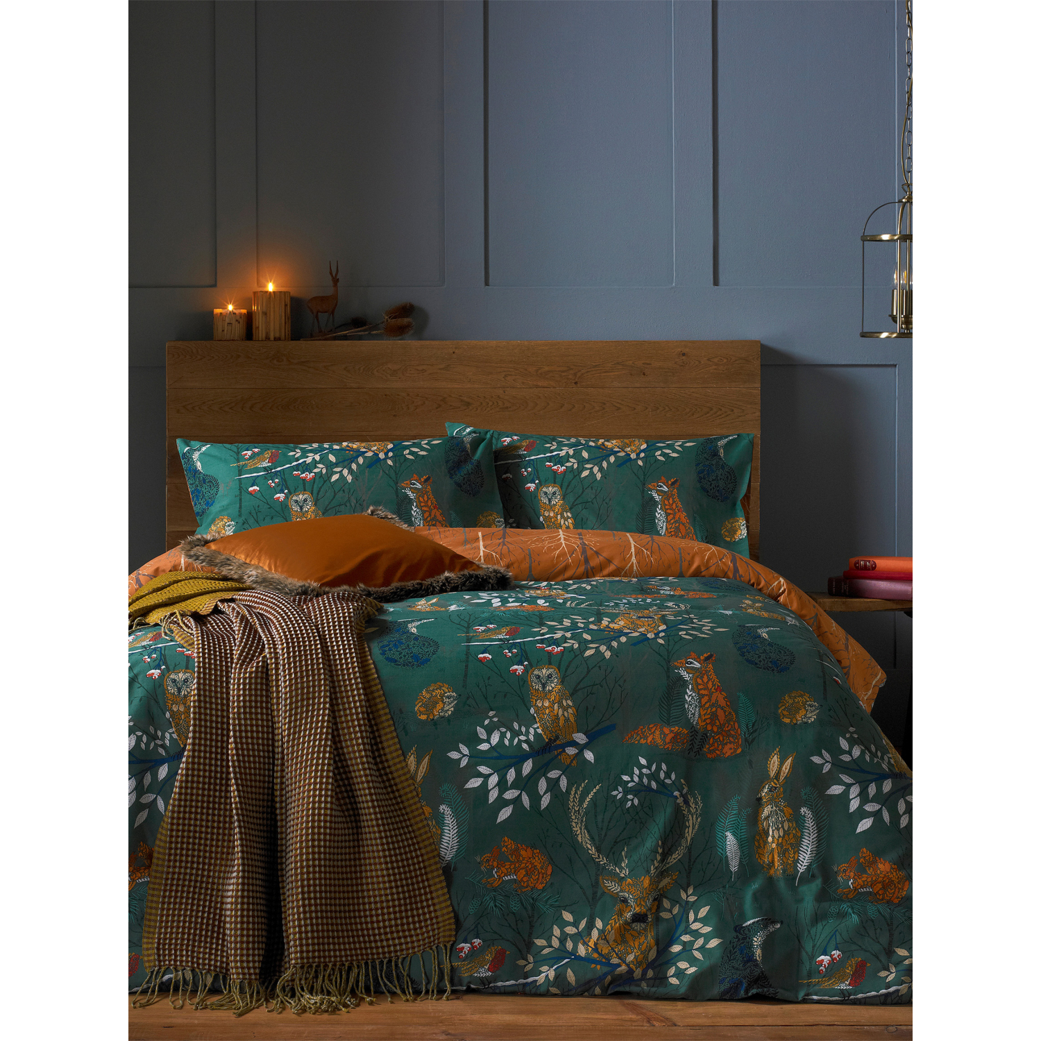 George Green Furn Forest Fauna Woodland Duvet Cover Set