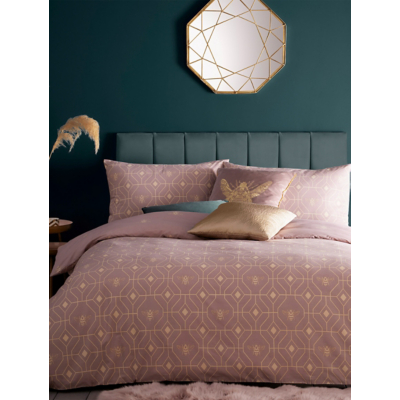 Furn. Bee Deco Single Duvet Cover Set Cotton Polyester Blush, Pink