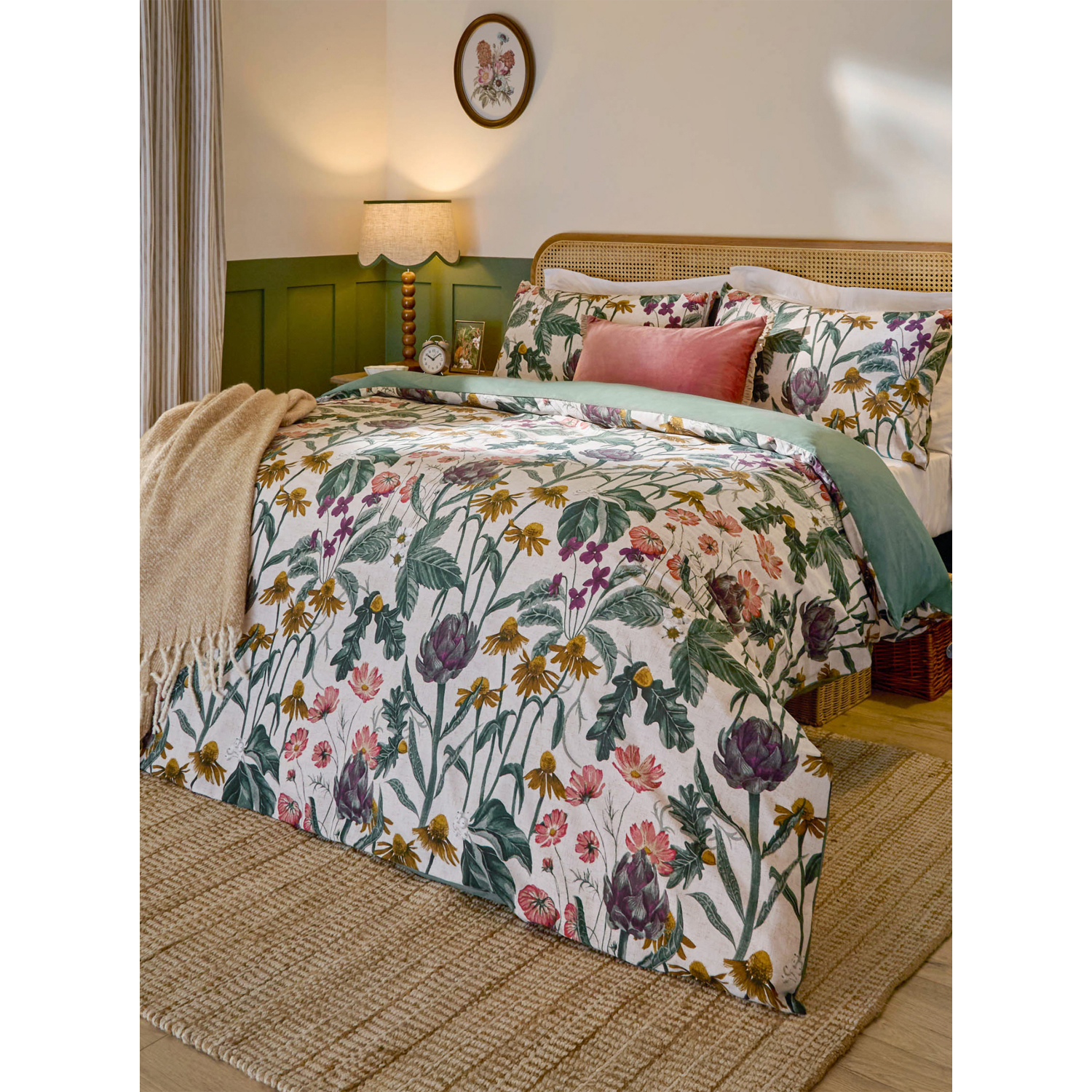 George Natural Wylder Florapedia Floral Duvet Set
