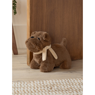 Furn Buddy Bulldog Door Stop in Brown