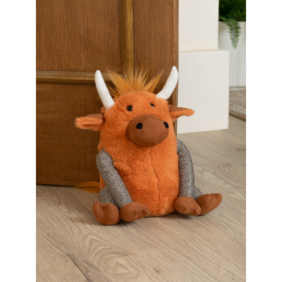 Furn Angus Highland Cow Door Stop