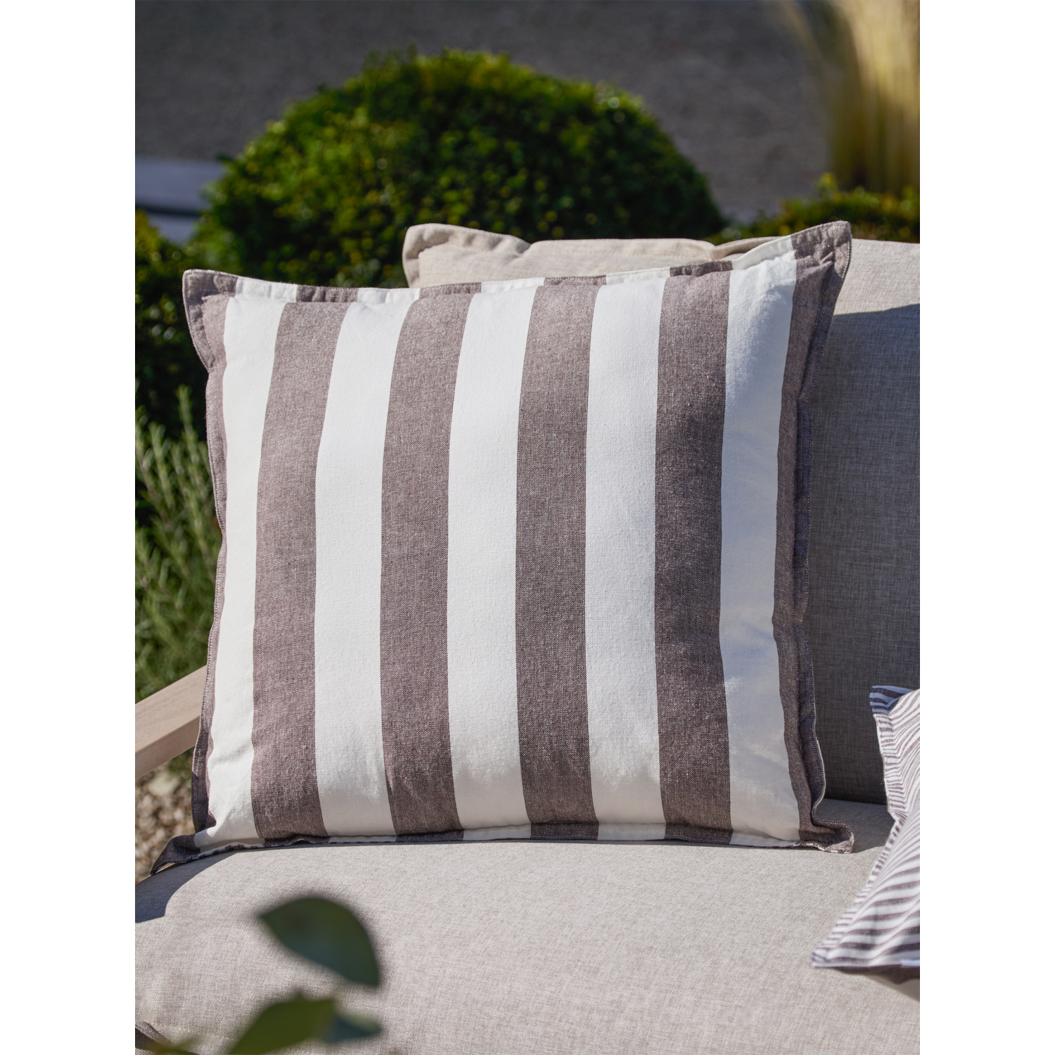 George Chocolate Yard Hayle 100% Cotton Outdoor Cushion