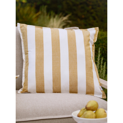 Yard Hayle 100% Cotton Striped Outdoor Cushion in Amber | Size: 50 cm x 50 cm