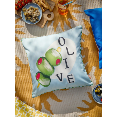Furn Mediterranean Olive Outdoor Cushion | Size: 45 cm x 45 cm