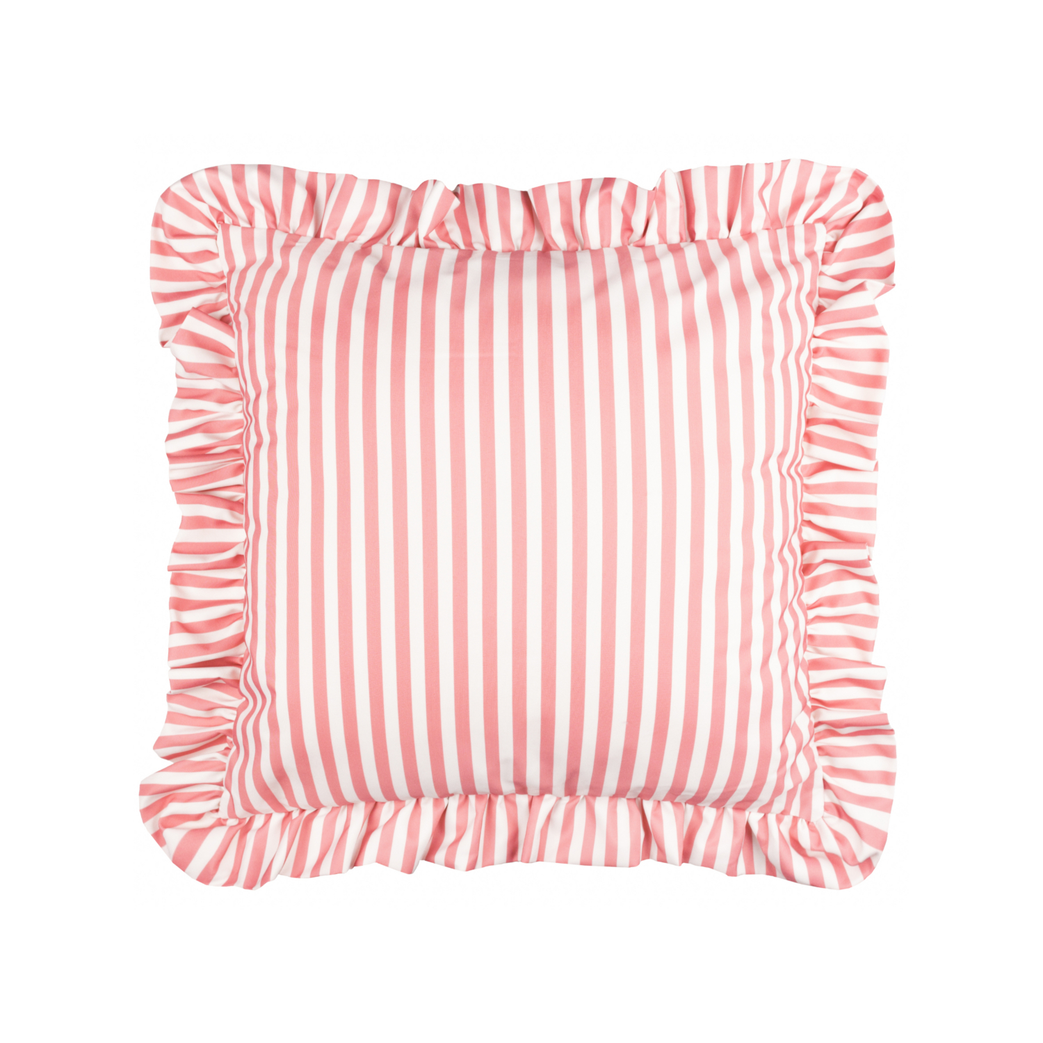 George Pink Wylder Millie Ruffle Striped Outdoor Cushion