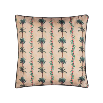 Furn Monkey Palm Striped Outdoor Cushion in Natural | Size: 45 cm x 45 cm