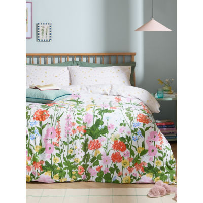 furn Cottage Garden Reversible Printed Duvet Set Super King, Multi