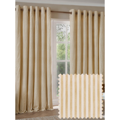 Yard Hebden 100% Cotton Blackout Eyelet Curtains Honey Yellow 229Cm Width 229Cm Drop, Yellow