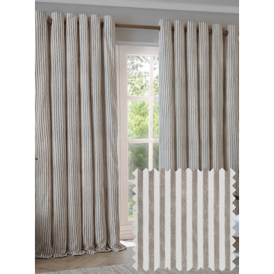 Yard Hebden 100% Cotton Blackout Eyelet Curtains Mole 229Cm Width 137Cm Drop, Brown