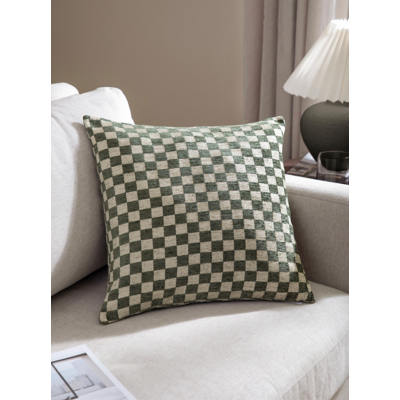 HOEM Larro Chenille Checkerboard Cushion | Size: 45 cm x 45 cm