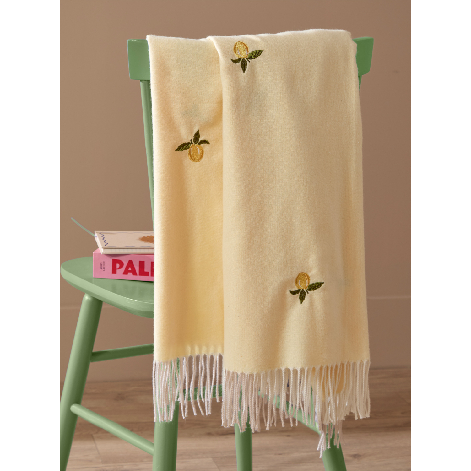 George Lemon Furn Fruits Lightweight Embroidered Throw - 130 X 180Cm