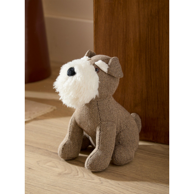 Furn Schnauzer Dog Herringbone Door Stop