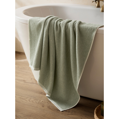 Yard Hebden Textured Waffle 100% Cotton Towel in Pale Green