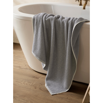 Yard Hebden Textured Waffle 100% Cotton Towel in Pale Blue