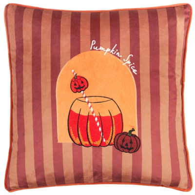 Furn Pumpkin Spice Velvet Cushion Orange 45 X 45Cm, Orange