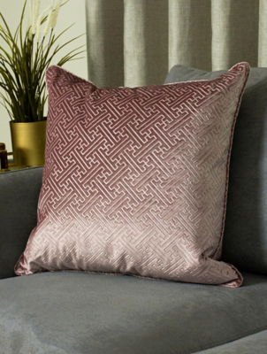 Paoletti Florence Embossed Velvet Cushion Home at ASDA