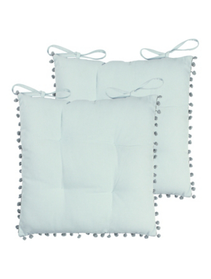 Furn Blue Aruba Twin Pack Seat Pads Home at ASDA