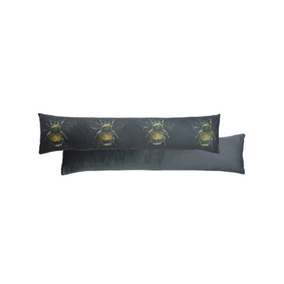 Evans Lichfield Gold Bee Draught Excluder Polyester Dark Grey, Grey