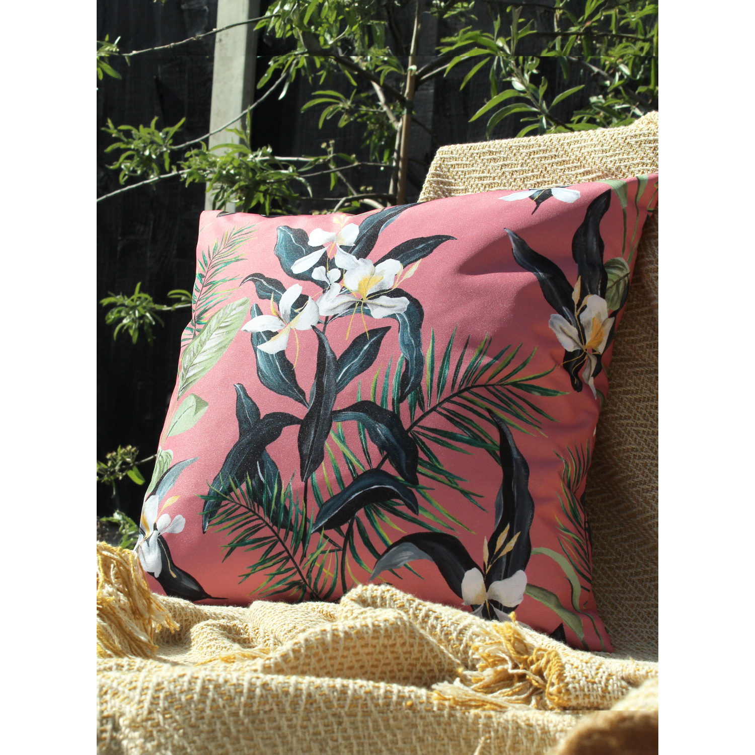 George Pink Furn Honolulu Tropical Outdoor Cushion