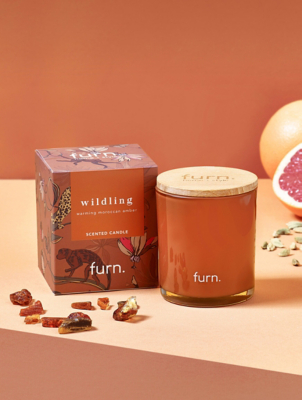 Furn Wildlings Amber + Cinnamon Glass Candle Home at ASDA