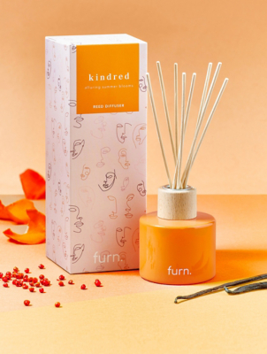 Furn Kindred Berry, Vanilla + Patchouli Reed Diffuser Home