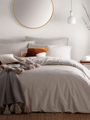 The Linen Yard Claybourne Mélange 100 Cotton Duvet Cover Set Home