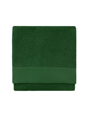 Furn Textured Weave Cotton Towel Dark Green Home at ASDA