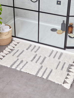 Yard Tassel Stitch AntiSlip Bath Mat Home at ASDA
