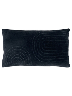 Furn Green Mangata Soft Velvet Pleated Rectangular Cushion Home