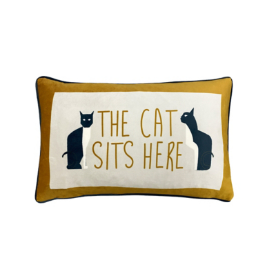 Furn. Kitta Sits Here Polyester Filled Cushion Ochre, Yellow