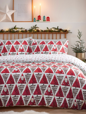 Furn Hide + Seek Santa Christmas Duvet Cover Set Home at ASDA